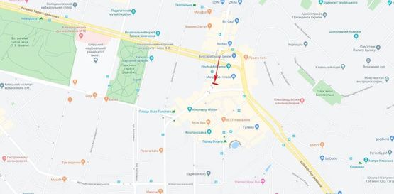 Схема рекламной плоскости по адресу Большая Васильковская ул. 5