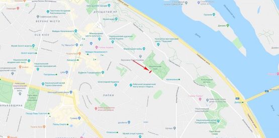 Схема рекламной плоскости по адресу Грушевского Михаила ул. 28/2