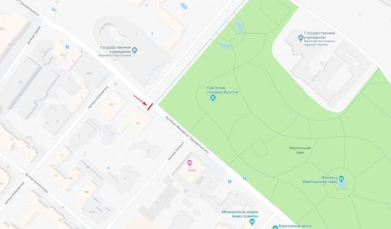 Схема рекламної площини за адресою Грушевского Михаила ул. 22