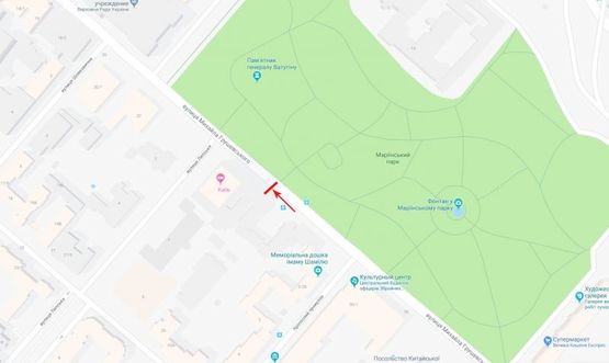 Схема рекламної площини за адресою Грушевского Михаила ул. 26/1