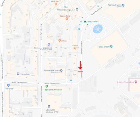 Схема рекламной плоскости по адресу Эспланадная ул. 34/2