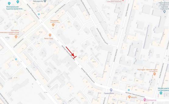 Схема рекламної площини за адресою Саксаганского ул. 60 А