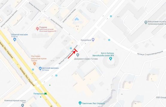 Схема рекламной плоскости по адресу Алмазова генерала ул. 11