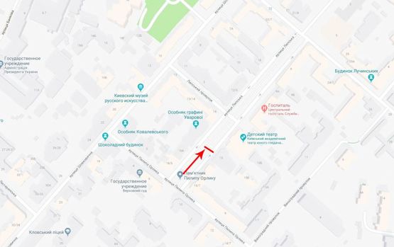 Схема рекламної площини за адресою Липская ул.  7/22, бульварная часть