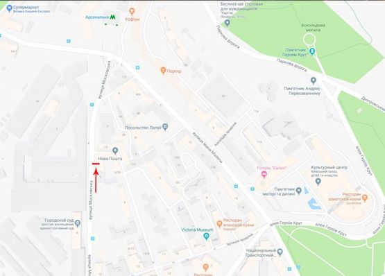 Схема рекламной плоскости по адресу Московская ул. 5/2