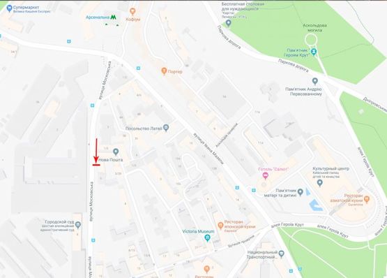 Схема рекламної площини за адресою Московская ул. 5/2