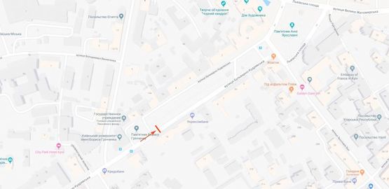 Схема рекламної площини за адресою Бульварно-Кудрявськая ул. 15 напротив