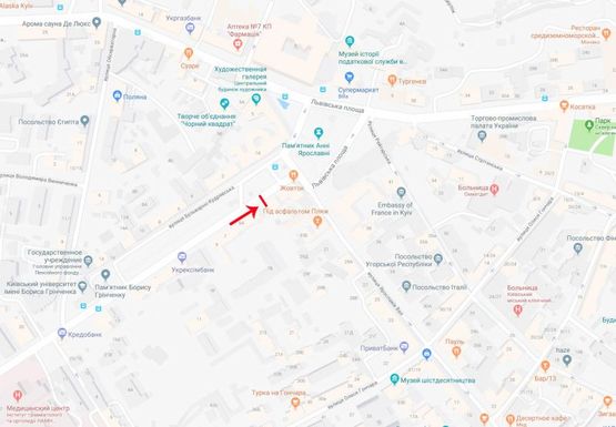 Схема рекламної площини за адресою Бульварно-Кудрявськая ул. 3