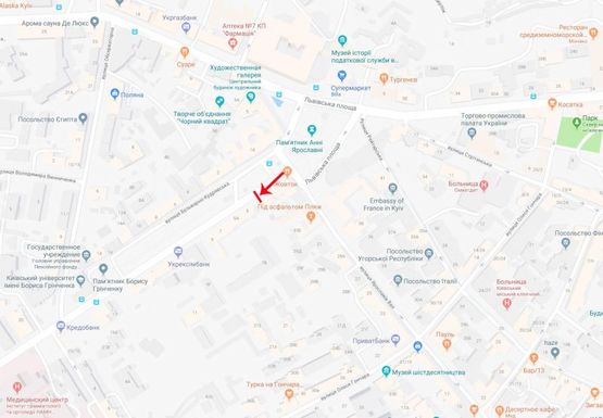 Схема рекламної площини за адресою Бульварно-Кудрявськая ул. 3