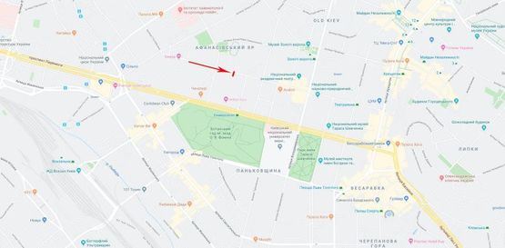 Схема рекламной плоскости по адресу Хмельницкого Богдана ул. 37