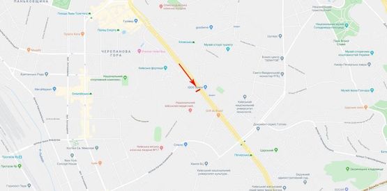 Схема рекламної площини за адресою Леси Украинки бул. 20