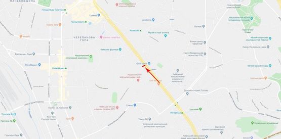 Схема рекламной плоскости по адресу Леси Украинки бул. 20