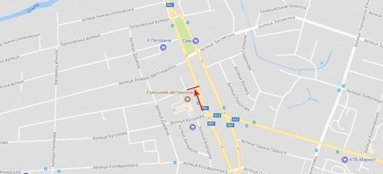 Схема рекламної площини за адресою Бандеры Степана  ул., возле ул.Жуковского, Автовокзала