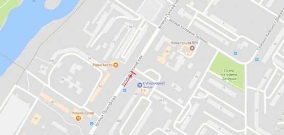 Схема рекламної площини за адресою Прокофьева ул. 25