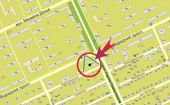 Схема рекламной плоскости по адресу Героев Севастополя/Отрадный (В)