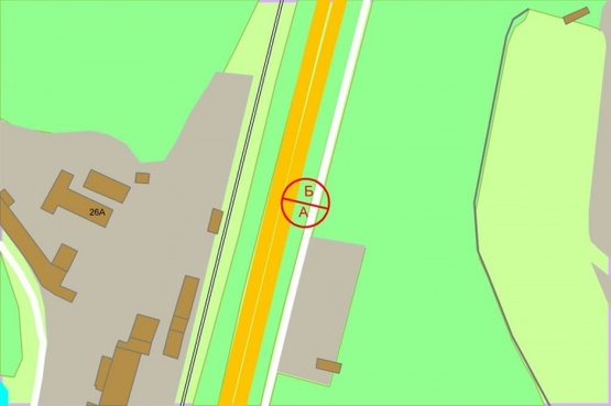 Схема рекламної площини за адресою Столичное шоссе(1500м к Южному мосту)