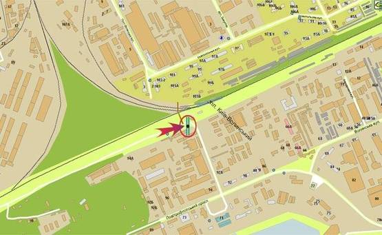 Схема рекламной плоскости по адресу ст.Киев-Волынский/аэропорт Жуляны (А)