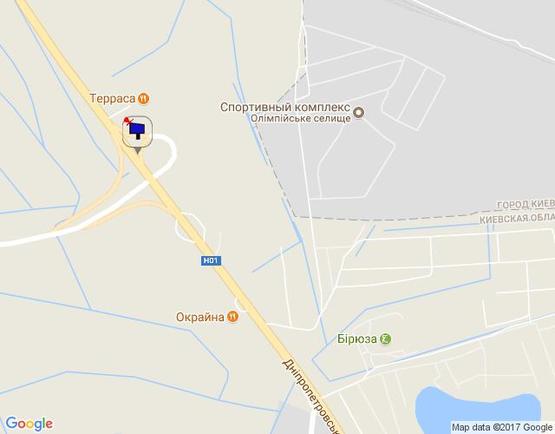 Схема рекламної площини за адресою Новообухівська траса, поворот на с.Креничі, км 25+100 лево