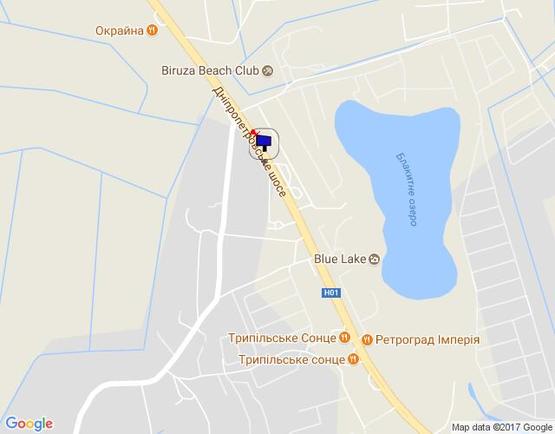 Схема рекламной плоскости по адресу Новообухівська траса, возле садового центру Ева, перед рестораном "Ранчо", км 26+400 право