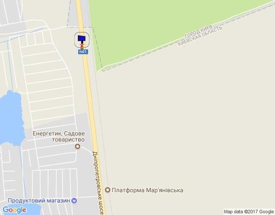 Схема рекламної площини за адресою Новообухівська траса, на пешеходном переходе, км 31+800 право