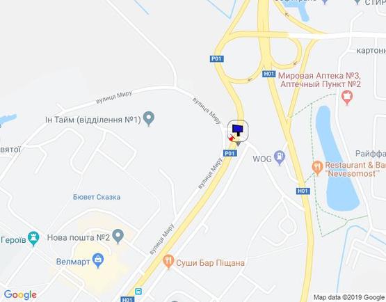 Схема рекламной плоскости по адресу м. Обухів, вул. Київська,  (ви'їзд з Обухова в Київа, Українку)