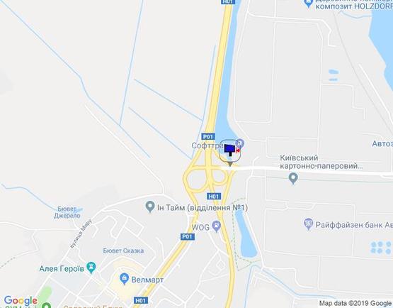 Схема рекламной плоскости по адресу початок вул. Промислова, міст через трасу Н-01 Київ-Знам'янка, на розі доріг на вул. Київська та повороту на Київ