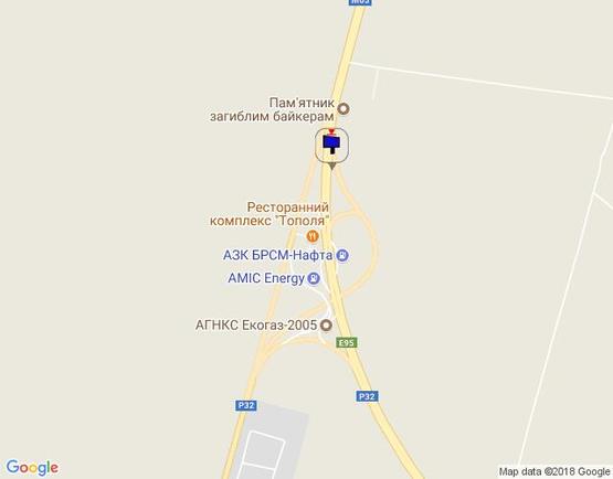 Схема рекламної площини за адресою траса М-05 Київ-Одеса, км 79+085 ліво