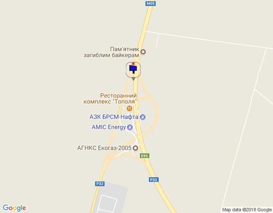 Схема рекламной плоскости по адресу траса М-05 Київ-Одеса, км 79+100 право