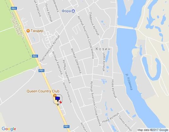 Схема рекламной плоскости по адресу Конча-Заспа, траса Р-02, км 30+570 право, навпроти  заміська резиденція  "QUEEN", клуб "SPORT LIFE"