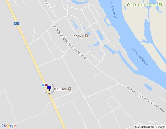 Схема рекламной плоскости по адресу Конча-Заспа, траса Р-02, км 32+500 право, поворот на с. П'ятихатки