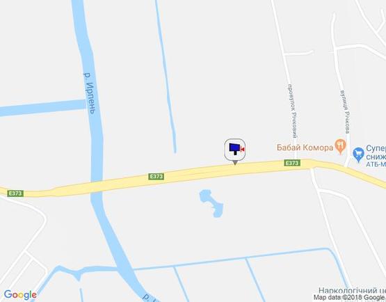 Схема рекламной плоскости по адресу м. Ірпінь, траса М-07, км 22+850 право