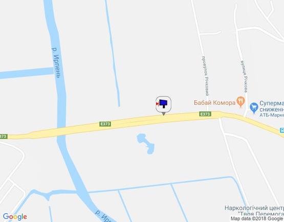 Схема рекламной плоскости по адресу м. Ірпінь, траса М-07, км 22+850 право