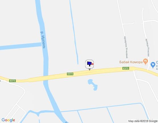 Схема рекламной плоскости по адресу м. Ірпінь, траса М-07, км 22+950 право