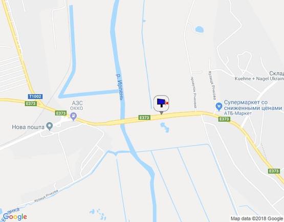 Схема рекламної площини за адресою м. Ірпінь, траса М-07, км 22+950 право