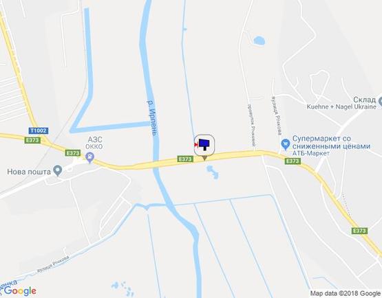 Схема рекламной плоскости по адресу м. Ірпінь, траса М-07, км 22+975 ліво