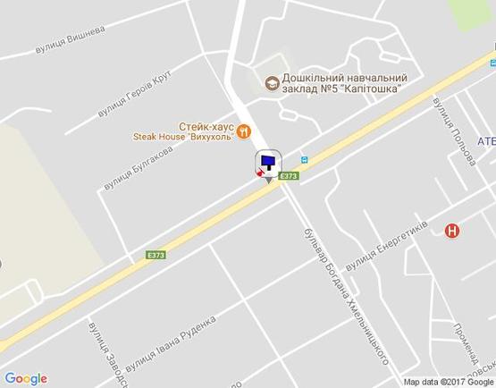 Схема рекламної площини за адресою м. Буча, траса М07, км 29+300 право, вул. Нове шосе,22, біля ресторану "Мі Амор", на світлофорі, ЖК "Гранд Бурже"