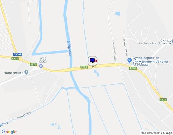 Схема рекламной плоскости по адресу м. Ірпінь, траса М-07, км 22+975 ліво