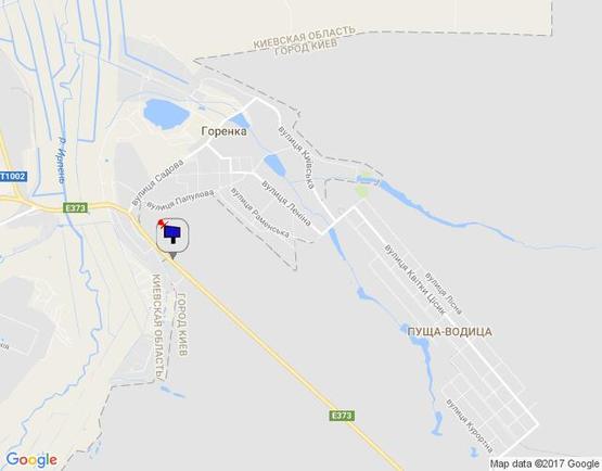 Схема рекламной плоскости по адресу смт. Гостомель, траса М-07 Київ-Ковель, км 21+650 право