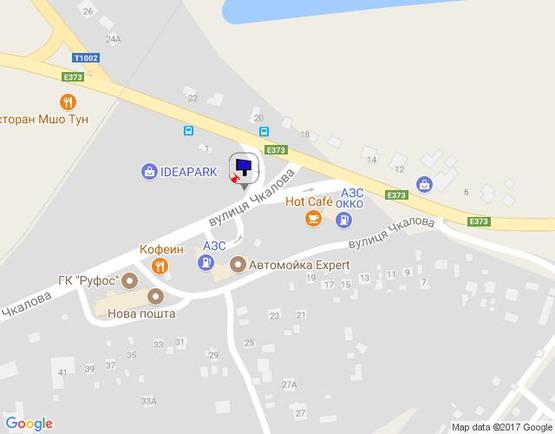 Схема рекламної площини за адресою м. Ірпінь , вул. Центральна,1, біля стели "Ірпінь", навпроти АЗК "ОККО"