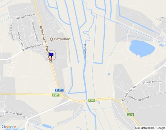 Схема рекламной плоскости по адресу смт. Гостомель, км 25+200 право, вул. Свято-Покровська, 64Б