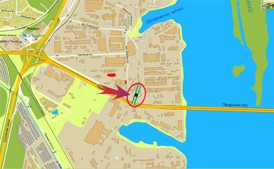 Схема рекламной плоскости по адресу Промышленная (южный мост) 9/2 (А) (разделитель) на Демеевскую пл