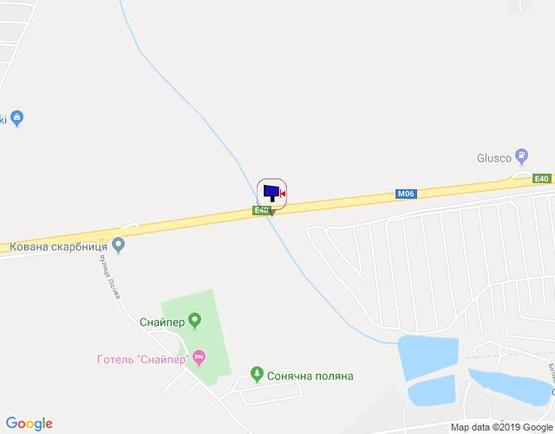 Схема рекламної площини за адресою с. Капітанівка, траса М-06 Київ-Чоп (Житомир), км 23+100 право