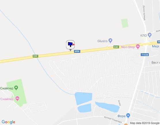 Схема рекламной плоскости по адресу с. Стоянка, траса М-06 Київ-Чоп (Житомир), км 22+800 право