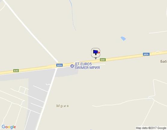 Схема рекламной плоскости по адресу с. Мрія, траса М-06 Київ-Чоп (Житомир), км 28+280 право