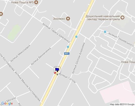 Схема рекламної площини за адресою м. Бровари, вул. Київська, 202