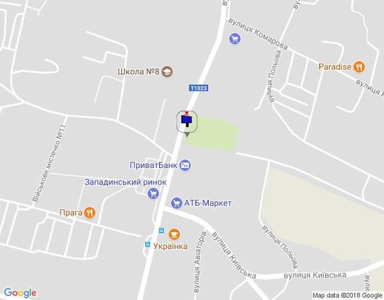 Схема рекламної площини за адресою вул. Декабристів, 192 (навпроти в'їзду в в/м 11) 