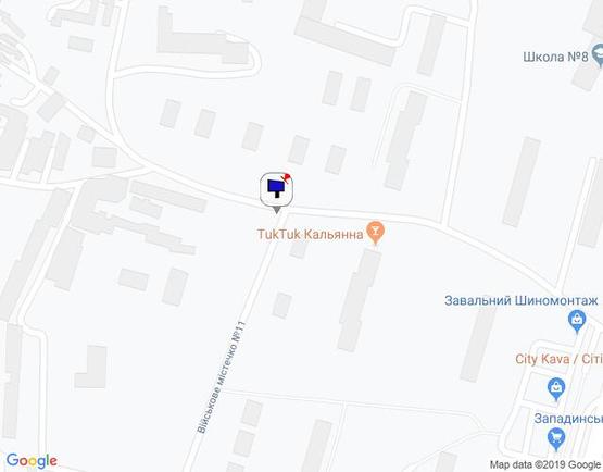 Схема рекламної площини за адресою м. Васильків, вул. Військове містечко, 11