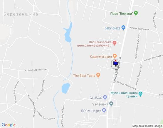 Схема рекламної площини за адресою м. Васильків, вул. Декабристів, 83 (поворот на дитячу лікарню)