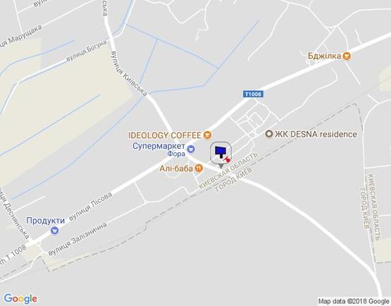 Схема рекламной плоскости по адресу с.Зазим'я, вул.Київська, перед перехрестям з вул.Лісова, в'їзд з боку Броварського проспекту