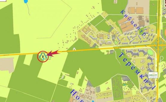 Схема рекламной плоскости по адресу Киев-выезд/100м.от Новая линия Одесское напр.(В) верхний